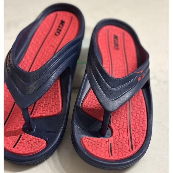 Men’s Kito Sandals Slides Red Blue Size EU 40 US 7 Beach Summer Fast Ship - Picture 2 of 11
